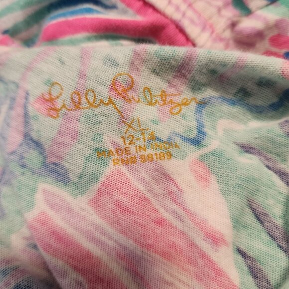 Lilly Pulitzer girls XL 12-14 Octavia Maxi Dress One Shoulder Ruffle - Picture 5 of 7